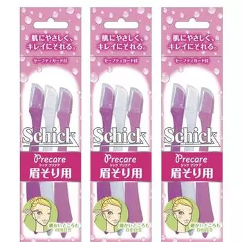 Schick Schick L Disposable Disposable for Eyebrow Shaving (3 pieces) x 3 pieces with Safety Guard Women s Razor Face