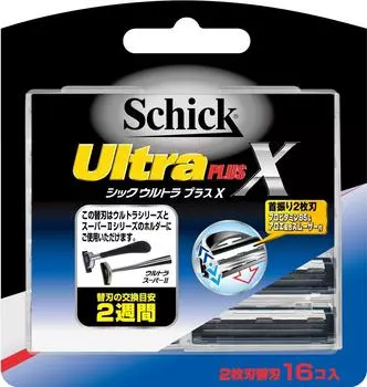 Schick Ultra Plus X запасное лезвие 2-х лезвийное (16 штук)