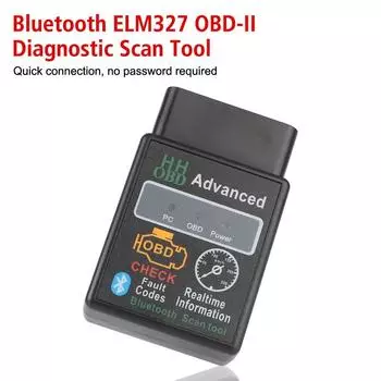Считыватель кодов для IOS/Android Bluetooth V2.1 Детектор Автомобильный диагностический сканер ELM327 Адаптер интерфейса OBD2 Автомобильный диагностический инструмент 1pc чёрный