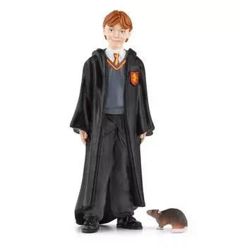 Schleich Гарри Поттер серия Рон Уизли и Скабберс 42634 чёрный