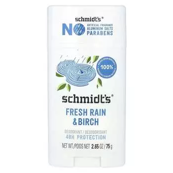 Schmidt s, Deodorant, Refreshing Rain & Birch, 2.65 oz (75 g)