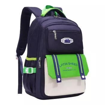 School bag junior high school student high school student college student fashion backpack primary school girl burden reduction large capacity bag сапфировый