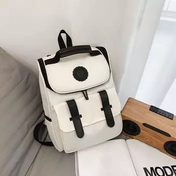 Schoolbag Boys High School Students Large Capacity 2025 New Arrival Good-looking Backpack Backpack Trendy Easiest for Match Daily Work Clothing White Small Size