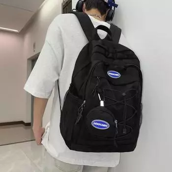 Schoolbag Women s Japanese Ins Harajuku Work Fashion Brand Personality Letter High School Male Student Large Capacity Backpack
