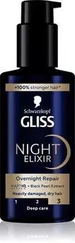 Schwarzkopf Gliss Night Elixir несмываемый эликсир для поврежденных волос. TU прозрачный