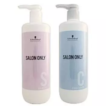 Schwarzkopf Salon Only Shampoo 1000ml Conditioner 1000g Set + (Pump Size)