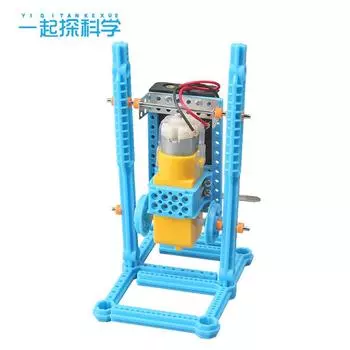 Science And Technology Small Production Biped Robot Diy Children s Fun Toys Children s Manual Scientific Experimental Model синий