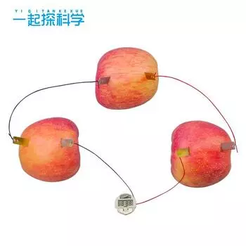 Science Experiment Fruit Power Generation Zinc Copper Pieces Technology Small Making Pupils Small Invention Physics Experiment Material Toys жёлтый