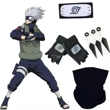 Scione Hatake Kakashi Kunai наборы перчаток повязка на голову сюрикен оружие ниндзя аниме мультфильм реквизит для косплея
