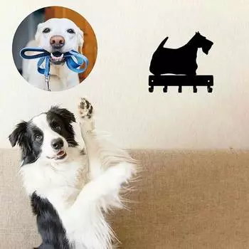 Scottie Dog - Key Hooks Wall Mounted Hook Up Hanger Metal Wall Art Home Decor Ideal Gift for Scottie Dog Enthusiasts бронзовый
