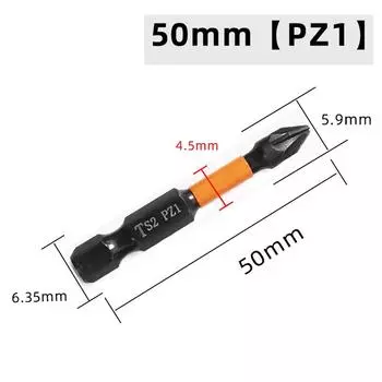 Screwdriver Bit Alloy Steel Orange PH1 PH2 Brand-New