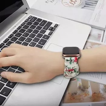 Ремешок Scrunchie для Apple Watch band 44 мм 40 мм 38 42 мм 45 мм 41 мм ultra 49 мм Loop watchband bracelet iWatch series 9 8 7 6 SE 5 4 38mm 40mm 41mm