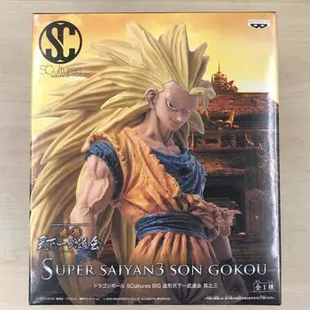 SCultures Dragon Ball моделирование Tenkaichi Budokai Part 3 Super Saiyan 3 Son Goku 23см Фигура
