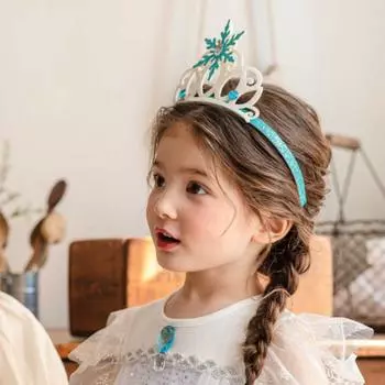 Сделано в Корее Frozen Princess Tiara – повязка на голову Эльза-снежинка для девочек