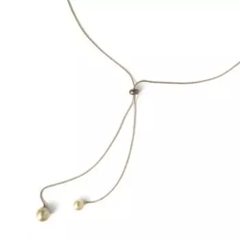 Сделано в Японии, регулируемое скользящее лариатное длинное ожерелье в виде вишни [MELODY] [Аксессуары Melody] (Серебряный цвет)