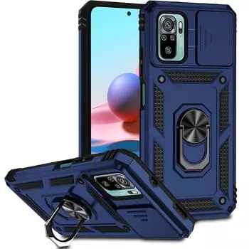Сдвижная крышка объектива для Xiaomi Redmi Note 10S 10 4G, защитный противоударный защитный чехол для Redmi Note 10 Pro 4G, магнитный автомобильный держатель с кольцом, чехлы-подставки For Redmi Note 10 Pro 4G зелёный