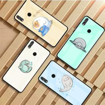 seal Tempered Glass Phone Case For Huawei P20 P30 P40 P40 Lite Pro Psmart Mate 20 30 Cover Shell Huawei P20