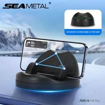 SEAMETAL 360 градусов вращающийся держатель мобильного телефона автомобильный кронштейн нескользящий GPS навигатор автомобильный держатель поддержка в автомобиле с номерным знаком CHINA