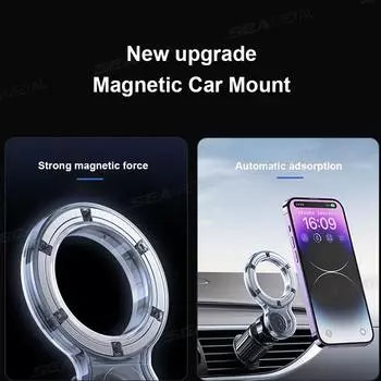 SEAMETAL Magnet Car Phone Holder Angle Adjustable Auto Air Outlet Vent Mobile Phone Support Car Air Vent Cellphone Bracket Clip