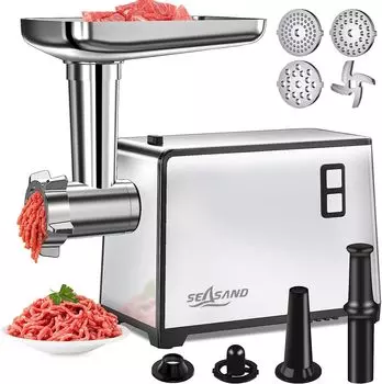 SEASAND электрическая мясорубка для набивки кишок электрическая нержавеющая пища слегка рубит для дома коммерческая японская инструкция по эксплуатации в комплекте