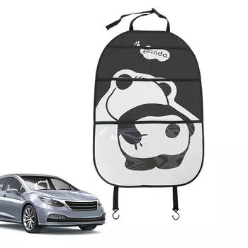 Seat Back Protector For Kids PU Leather Kick Mats Protect From Dirt Car Supply KidsKick Mat For Back Seat Protection From Dirt чёрный