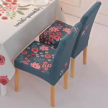 Seat Slipcover Tablecloth Kitchen Table Cloth Rectangular Chair Kitchen Cover Chair Cover Bud,One Size2pc