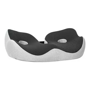 Seating Cushion Soft Comfortable Breathable Buckle Curved Chair Cushion for Office Working Dark 48x39x14cm/18.9x15.4x5.5in(Approx.) чёрный