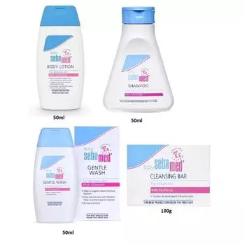 Sebamed Дорожный пакет (Лосьон, Шампунь, Мыло, Мыло)