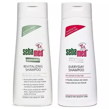Sebamed Шампунь для ежедневного использования, 200 мл и восстанавливающий шампунь Sebamed Anti-Dry - 200 мл
