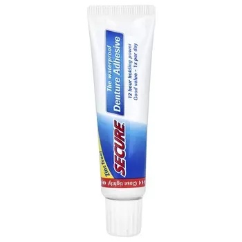 Secure Denture, водостойкий клей для зубных протезов, 1,4 унции (40 г)