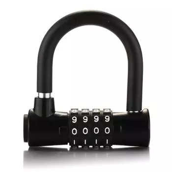 Security U-shaped Password Lock 4-digit Bicycle Lock Portable Password Padlock Door