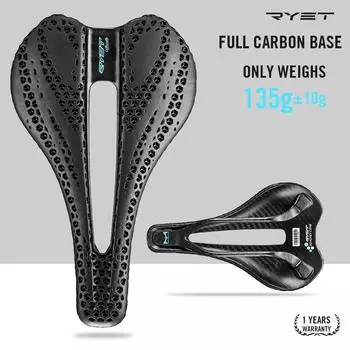 Седло RYET Carbon 3D Printed Ultralight 135g 7*7 для велосипеда, для мужчин и женщин, для триатлона, шоссе, горного, гравийного велоспорта, запчасти