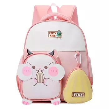 Seed Hamster Melon Letter Backpack With Adjustable Reflective Strap Shoulder