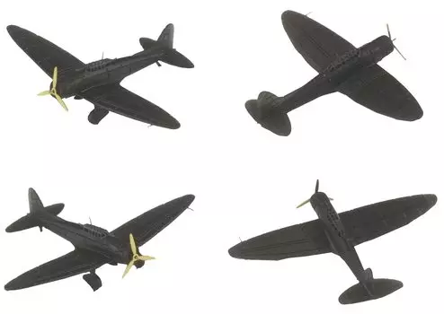 Seed Hobby Набор из 6 моделей бомбардировщиков-носителей ВМС Японии Type 99 времен Второй мировой войны для 3D-принтера SDH700046 1/700