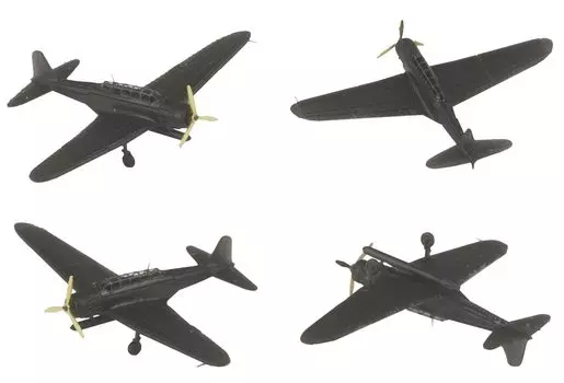 Seed Hobby World War II Japanese Navy Type 97 Carrier Attack Aircraft Set of 6 3D Printer Resin Kit SDH700045 1/700