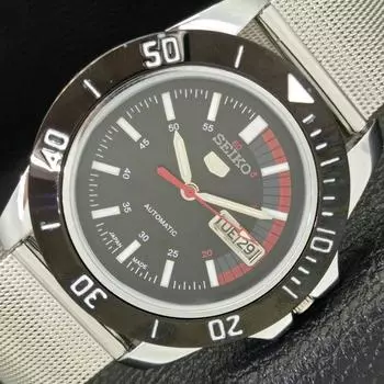 SEIKO 5 AUTOMATIC 6309A REFURBISHED JAPAN MENS BLACK DIAL WATCH a426504-2 RL-a426504