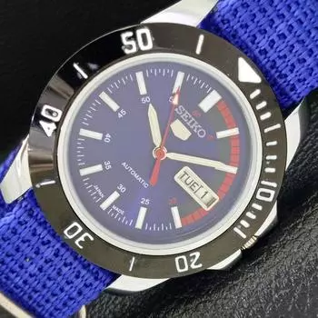 SEIKO 5 AUTOMATIC MENS JAPAN 6309A REFURBISHED BLUE DIAL WRIST WATCH a426515-2 RL-a426515