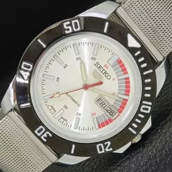 SEIKO 5 AUTOMATIC MENS JAPAN 6309A REFURBISHED SILVER DIAL WATCH a426505-2 RL-a426505