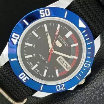 SEIKO 5 AUTOMATIC MENS REFURBISHED 6309A JAPAN BLACK DIAL WRIST WATCH a426537-2 RL-a426537