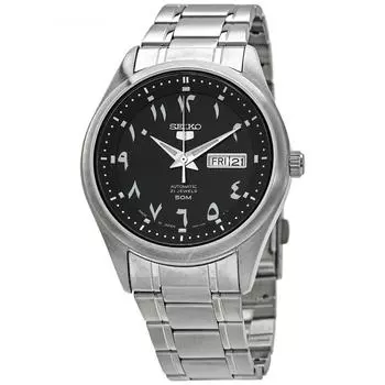Seiko 5 автоматические черные арабские циферблаты мужские часы SNKP21J1 SNKP21J1