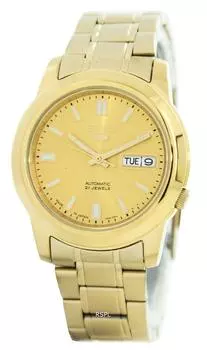 Seiko 5 Автоматические мужские часы с 21 драгоценным камнем, японское производство SNKK20 SNKK20J1 SNKK20J золотой