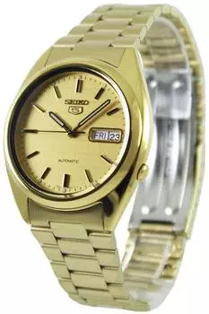 Seiko 5 Автоматические мужские часы с золотым циферблатом SNXL72K1 золотой