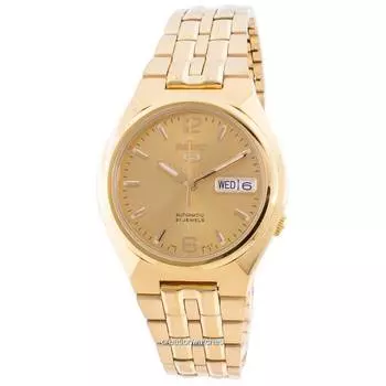 Seiko 5 Автоматические мужские часы с золотым циферблатом SNKL64 SNKL64K1 SNKL64K