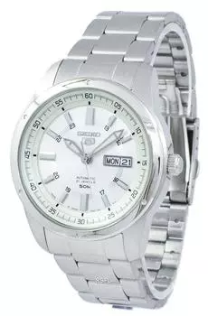 Seiko 5 автоматические японские мужские часы SNKN09 SNKN09J1 SNKN09J серебряный/белый