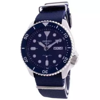 Seiko 5 Спортивный стиль Автоматические мужские часы SRPD51K2 100M синий