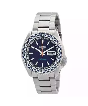 Seiko 5 Sports SKX Series Checker Flag Special Edition Petrol Blue Dial Automatic SRPK65K1 100M Мужские часы синий