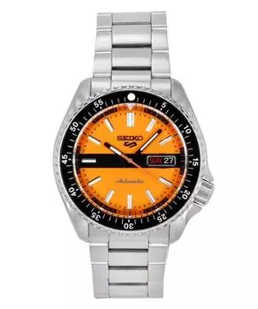 Seiko 5 Sports SKX Style New Double Hurricane Special Edition с оранжевым циферблатом, автоматические мужские часы SRPK11K1 100M оранжевый