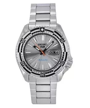 Seiko 5 Sports SKX Style Special Edition из нержавеющей стали с серебряным циферблатом, автоматические мужские часы SRPK09K1 100M серебряный