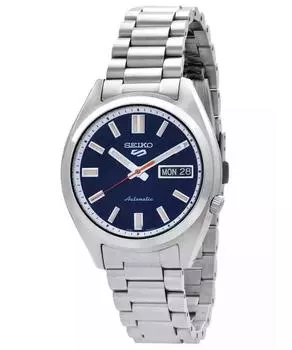 Seiko 5 Sports SNXS Series Нержавеющая сталь Rinse Blue Dial Automatic SRPK87K1 100M Мужские часы синий