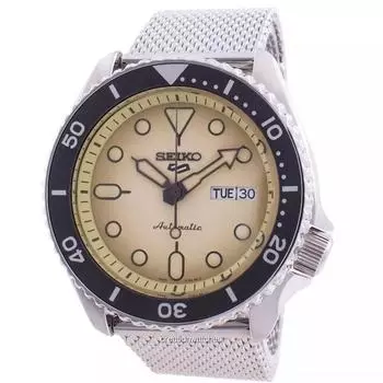 Seiko 5 Sports Suits Style Automatic SRPD67K SRPD67K1 SRPD67K 100M Мужские часы бежевый